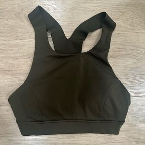 Lululemon Racerback Sports Bra in Army Green | Size 6